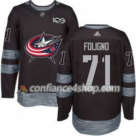 Adidas Maillot de Hockey Blue Jackets Nick Foligno 71 1917-2017 100th Anniversary Noir Authentic - Homme
